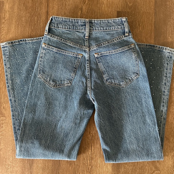 NWT Abercrombie & Fitch Womens 90s Relaxed Curve Love Denim Jeans Embellished 24 - Picture 4 of 11